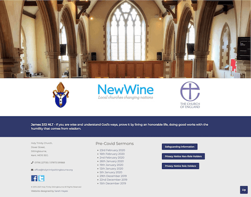 Holy Trinity Church Sittingbourne home page