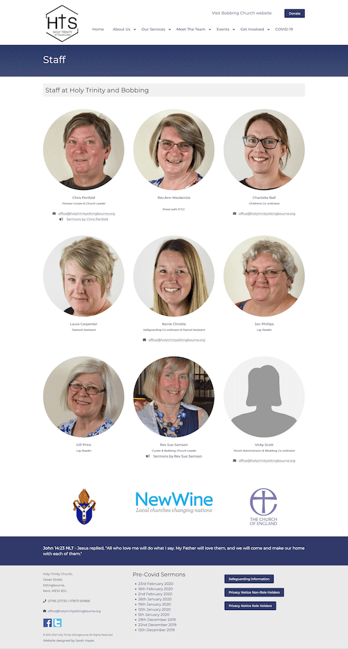 Holy Trinity Church Sittingbourne team page