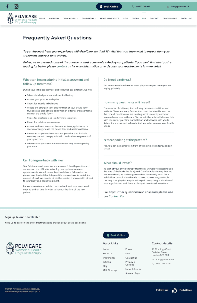 Pelvicare FAQs