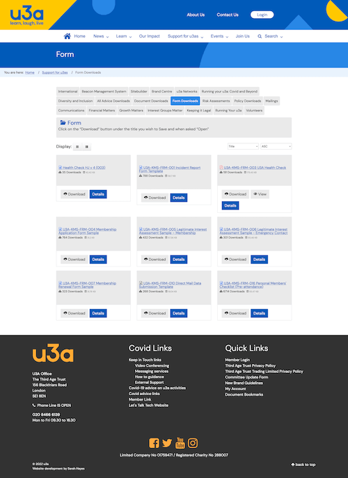 U3A - eDocman document category
