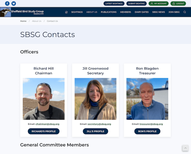 SBSG Contact us page