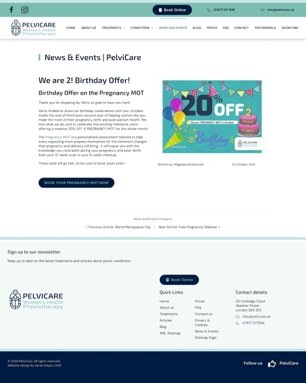 Pelvicare News & Events Article