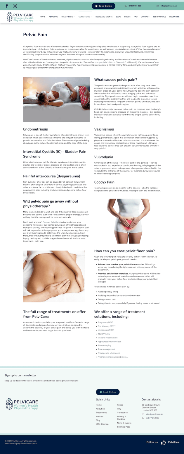 Pelvicare Conditions